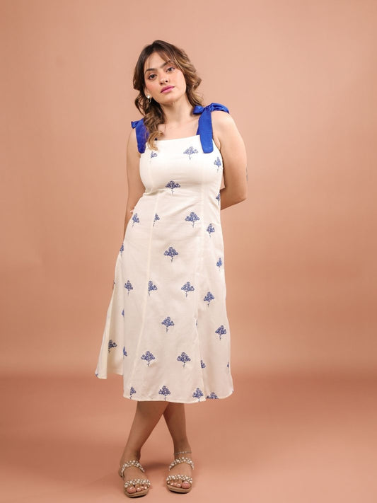 Yarrow Blue Bow Aline Dress