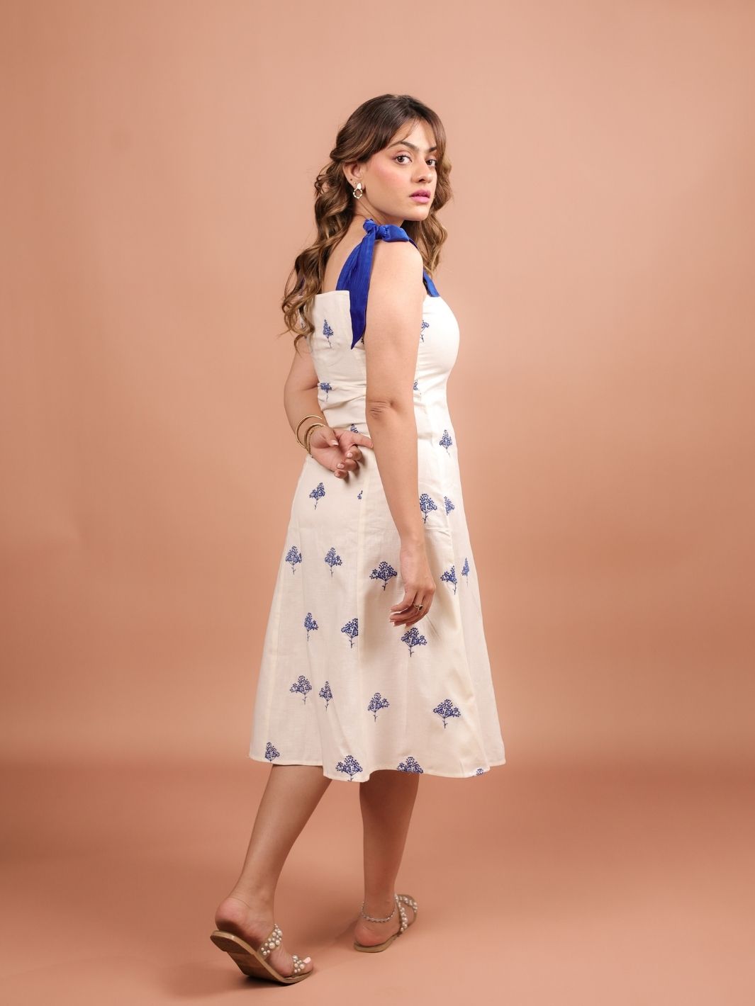 Yarrow Blue Bow Aline Dress