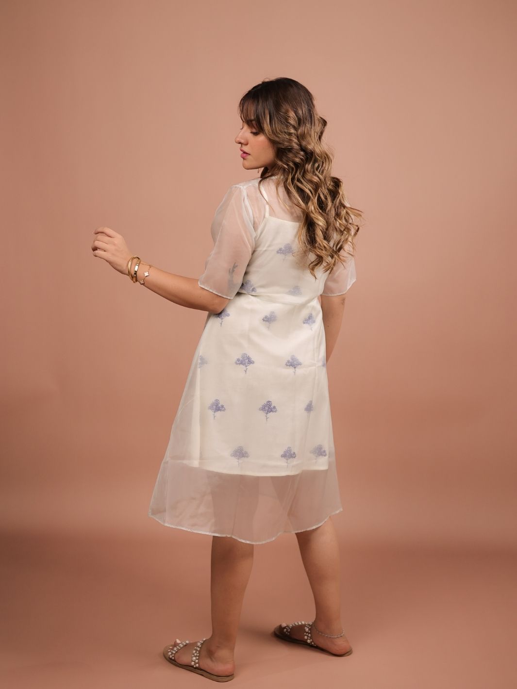 Yarrow Blue Organza Dual Dress