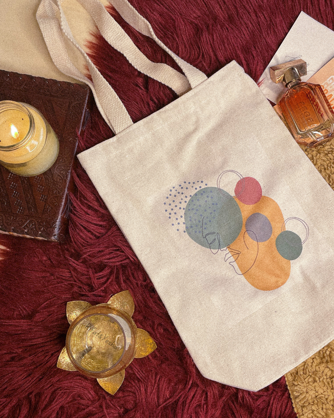 Mini canvas tote bags for women, perfect for picnics, concerts, movie nights, and casual hangouts, cute and stylish accessories to spread good vibes and kindness.