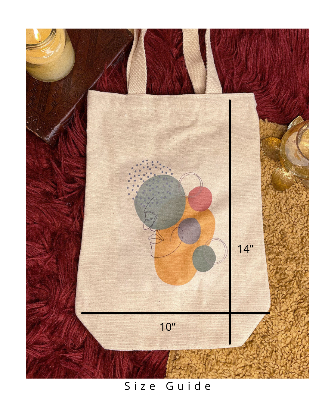 Mini canvas tote bags for women, perfect for picnics, concerts, movie nights, and casual hangouts, cute and stylish accessories to spread good vibes and kindness.