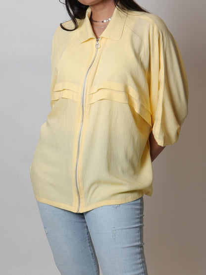 Sunny Yellow Zipper Shirt