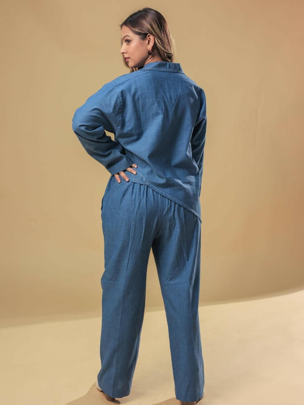 Felt Blue Top Pant Co Ord Set