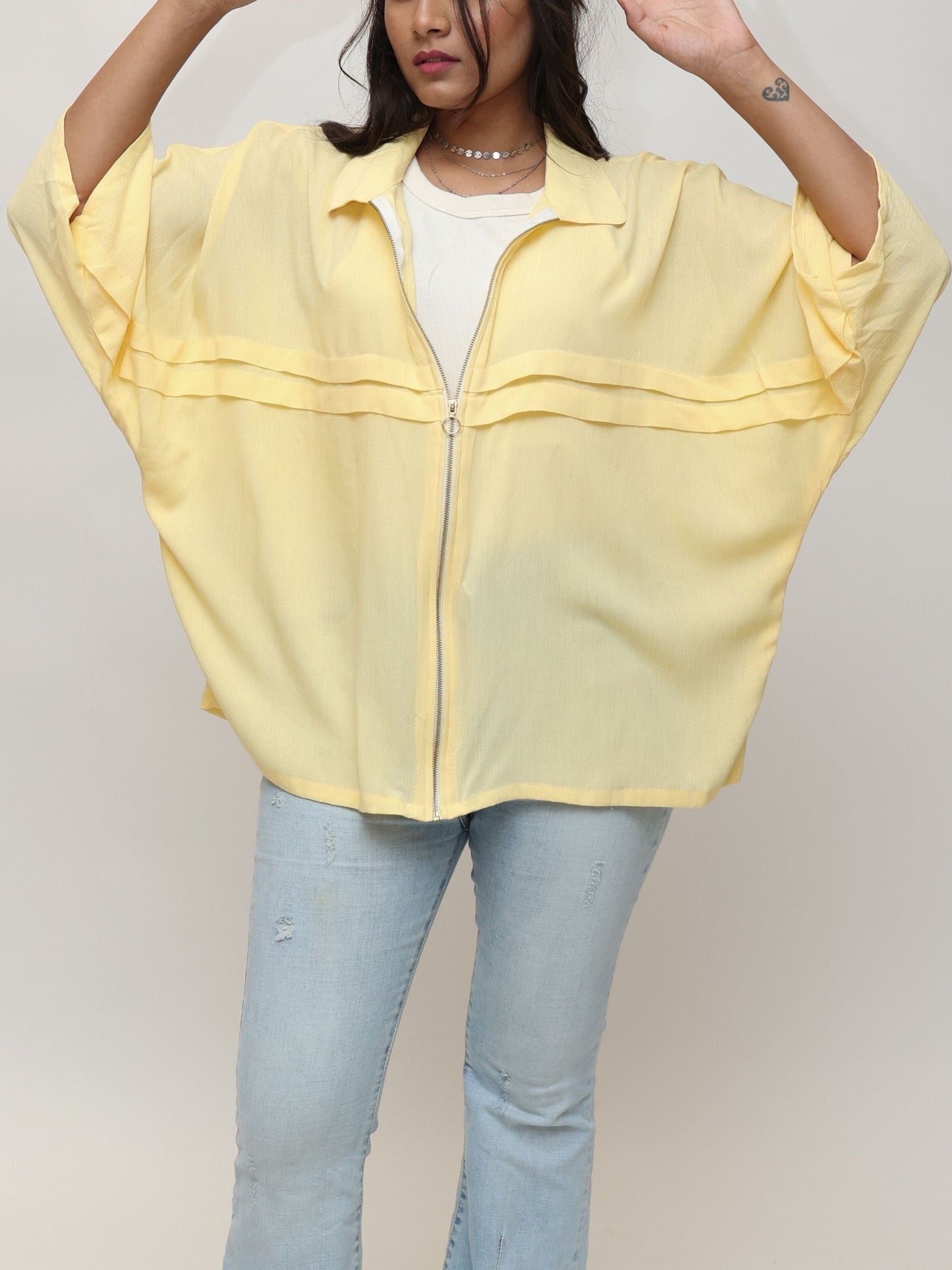 Sunny Yellow Zipper Shirt